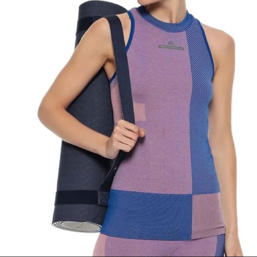 Adidas Stella McCartney seamless tank top Sz M purple blue